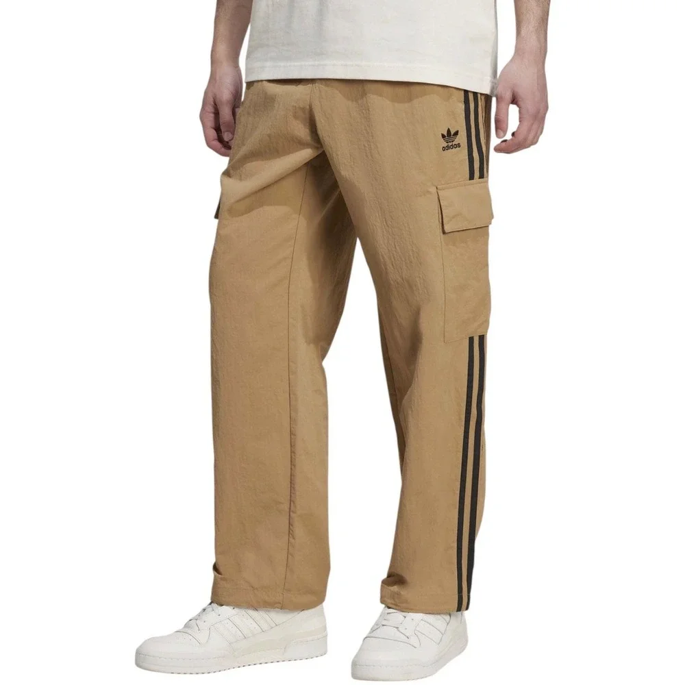 NEW Mens ADIDAS ORIGINALS CARGO Trefoil Track PANTS LARGE JY1392 Cardboard Brown